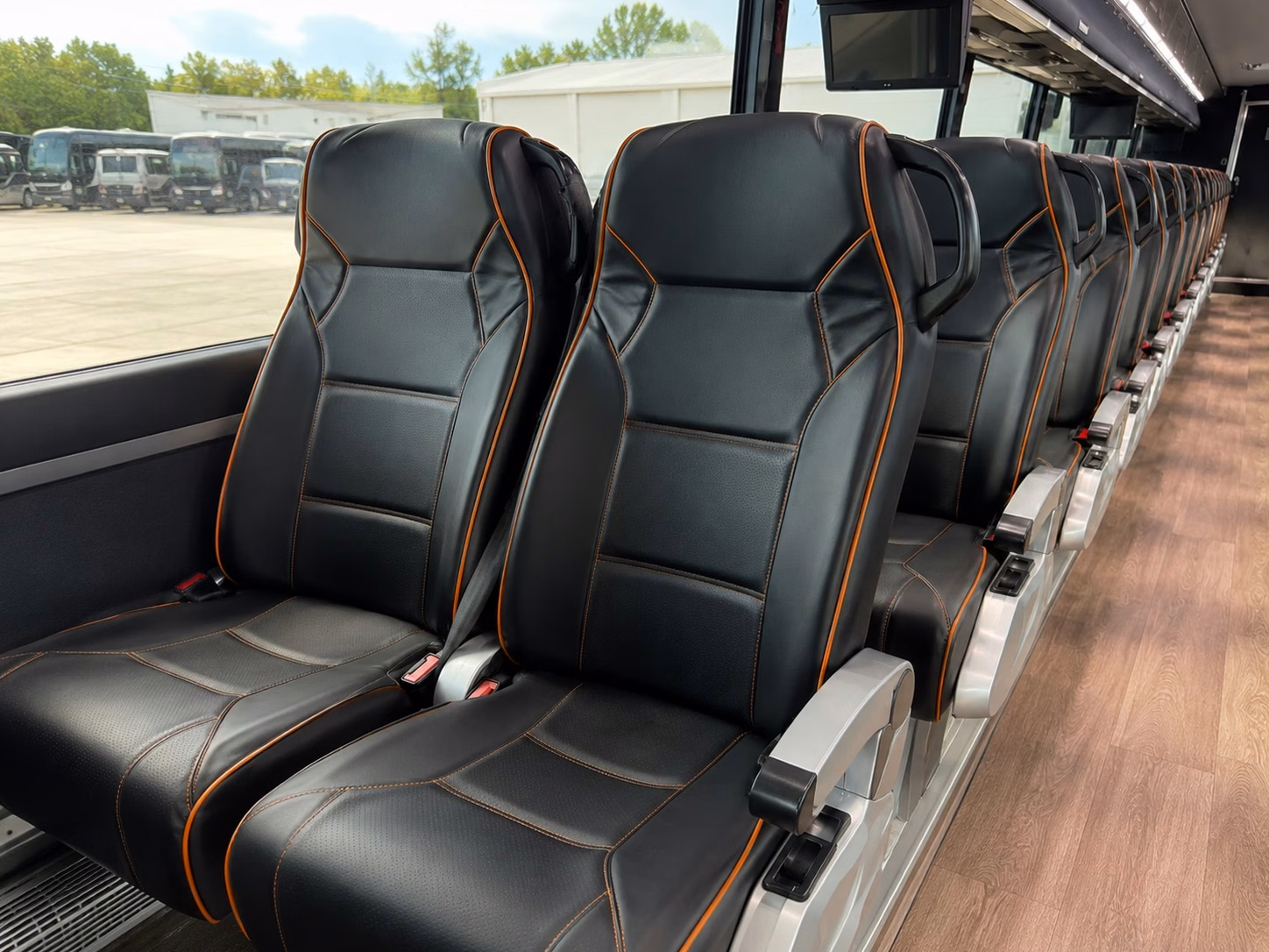 56 passenger charter bus inside