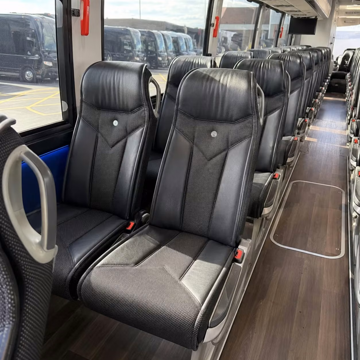 56 passenger charter bus interior